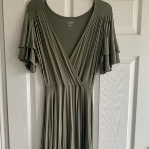 Olive green dress